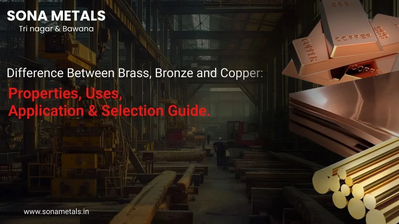 Difference between brass, bronze and copper | Sona Metal